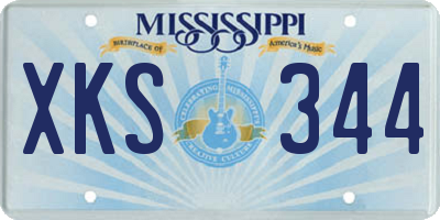MS license plate XKS344