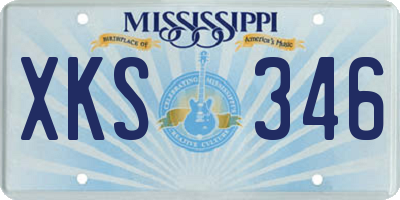 MS license plate XKS346