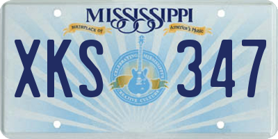MS license plate XKS347