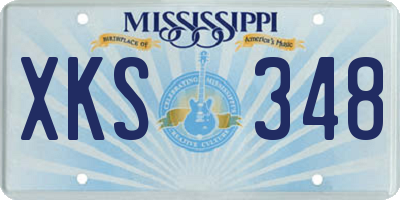 MS license plate XKS348