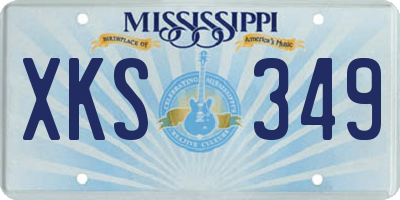 MS license plate XKS349