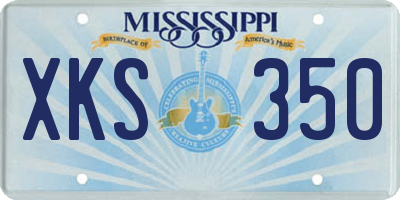 MS license plate XKS350