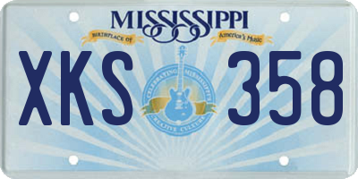 MS license plate XKS358
