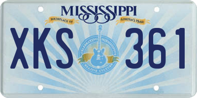 MS license plate XKS361