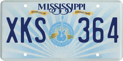 MS license plate XKS364