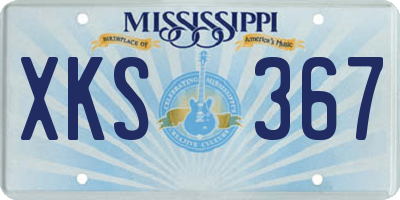 MS license plate XKS367