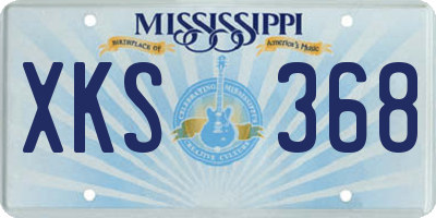 MS license plate XKS368