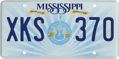 MS license plate XKS370