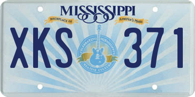 MS license plate XKS371