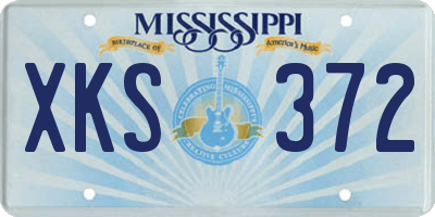 MS license plate XKS372