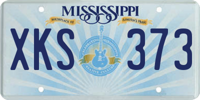 MS license plate XKS373