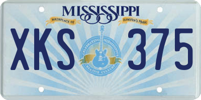 MS license plate XKS375