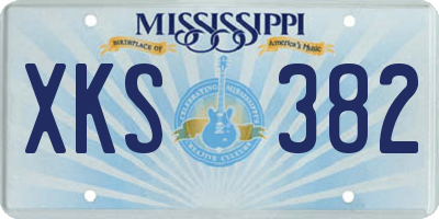 MS license plate XKS382