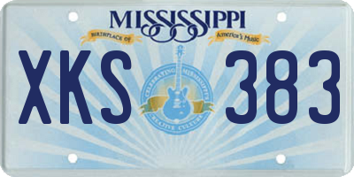 MS license plate XKS383