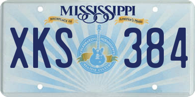 MS license plate XKS384