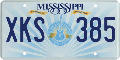 MS license plate XKS385