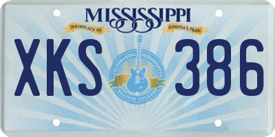 MS license plate XKS386
