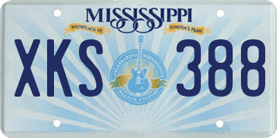 MS license plate XKS388