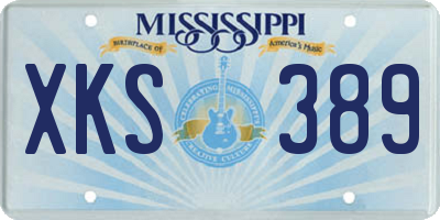 MS license plate XKS389