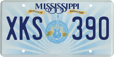 MS license plate XKS390