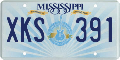 MS license plate XKS391