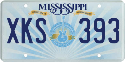 MS license plate XKS393