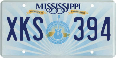 MS license plate XKS394