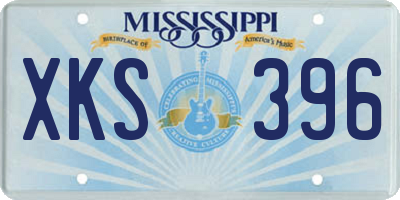 MS license plate XKS396
