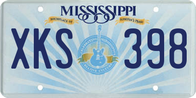 MS license plate XKS398