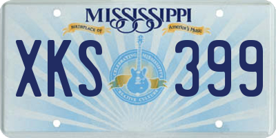 MS license plate XKS399