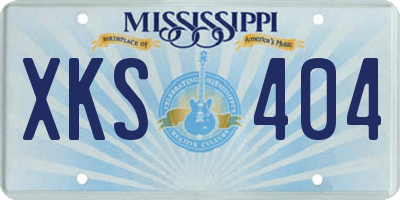 MS license plate XKS404