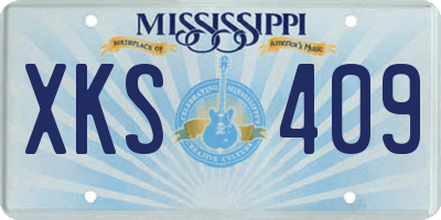 MS license plate XKS409