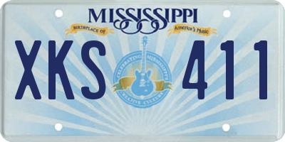 MS license plate XKS411