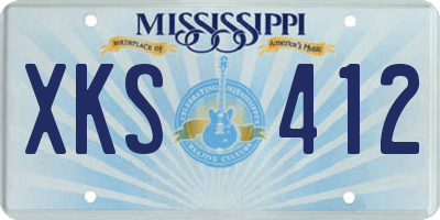 MS license plate XKS412
