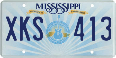 MS license plate XKS413