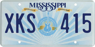 MS license plate XKS415