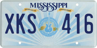 MS license plate XKS416