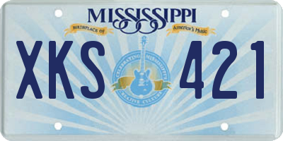 MS license plate XKS421