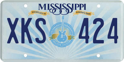 MS license plate XKS424