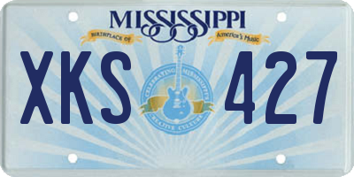 MS license plate XKS427