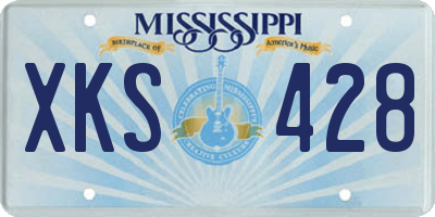 MS license plate XKS428
