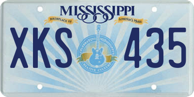 MS license plate XKS435
