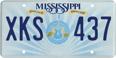 MS license plate XKS437