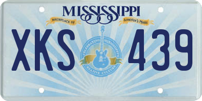 MS license plate XKS439