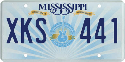 MS license plate XKS441
