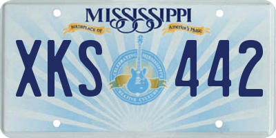 MS license plate XKS442