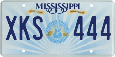 MS license plate XKS444