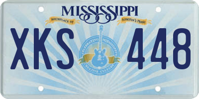 MS license plate XKS448