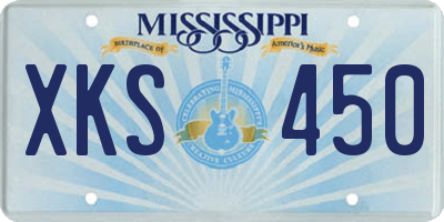 MS license plate XKS450