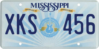 MS license plate XKS456